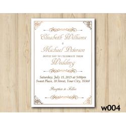 Gold Wedding invitation