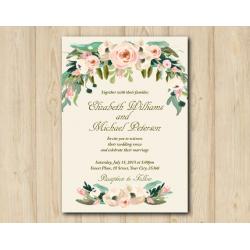Floral Watercolor Wedding invitation