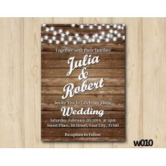 String Lights Wedding Invitation