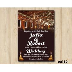 String Lights Wedding Invitation