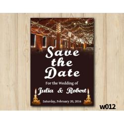 String Lights Wedding Save the Date