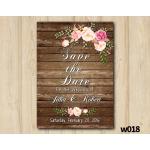 Watercolor Wood Wedding Save the Date | Personalized Digital Card
