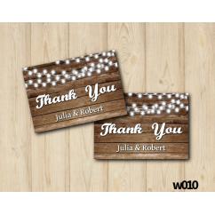 String Lights Wedding Thank you Card