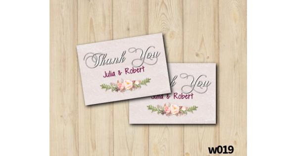Wedding Thank You Cards -printable templates - DIY Printables